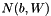 $N(b,W)$