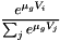 \[ \frac{e^{\mu_g V_i}}{\sum_j e^{\mu_g V_j}}\]